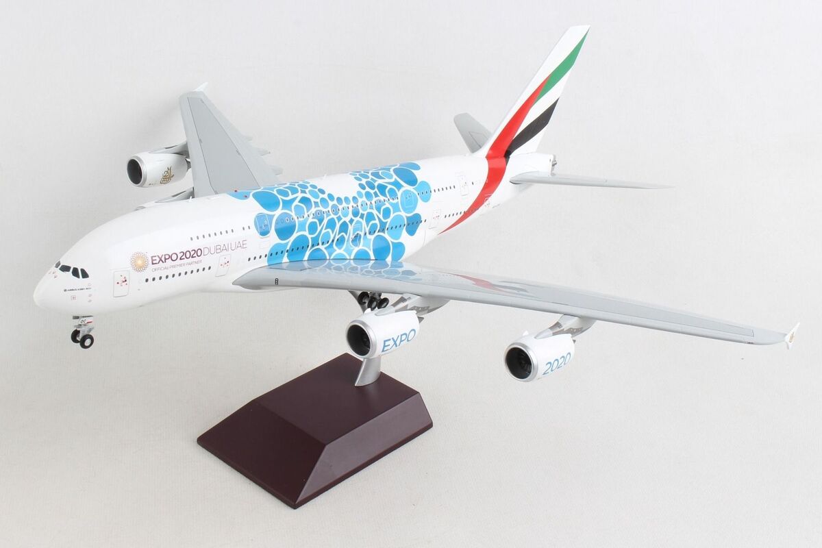 Gemini Jets Emirates Airbus A380 Blue Expo 2020 Reg. A6-EOC Diecast Airplane