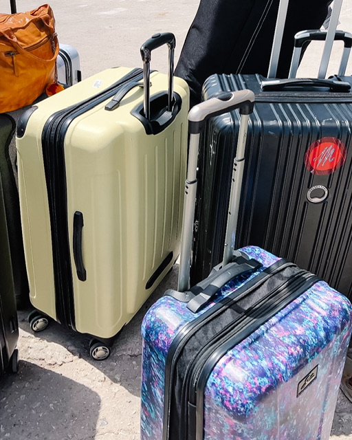 several suitcases and luggage