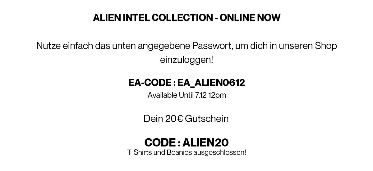 ALIEN INTEL COLLECTION- ONLINE NOW