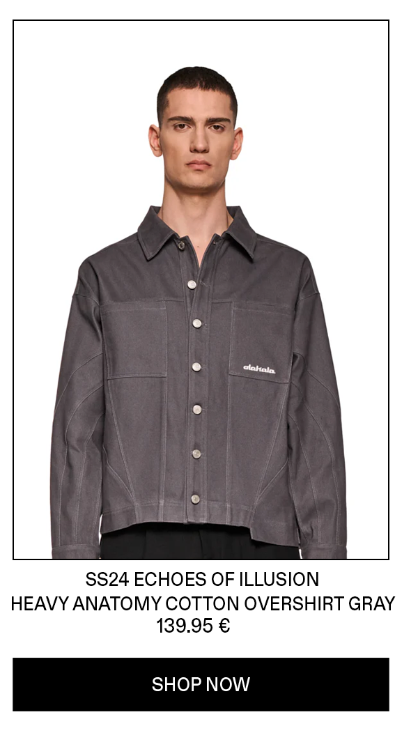 SS24 Echoes of Illusion Heavy Anatomy Cotton Overshirt Gray