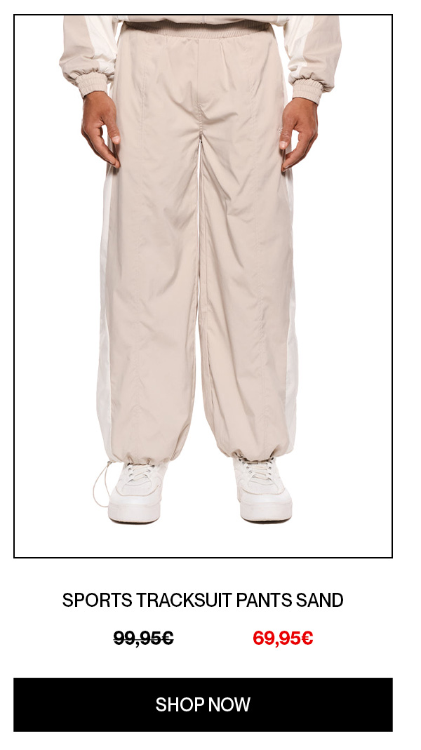 SPORTS TRACKSUIT PANTS SAND