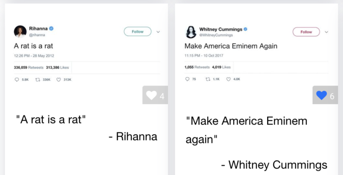 Vote for new tweets