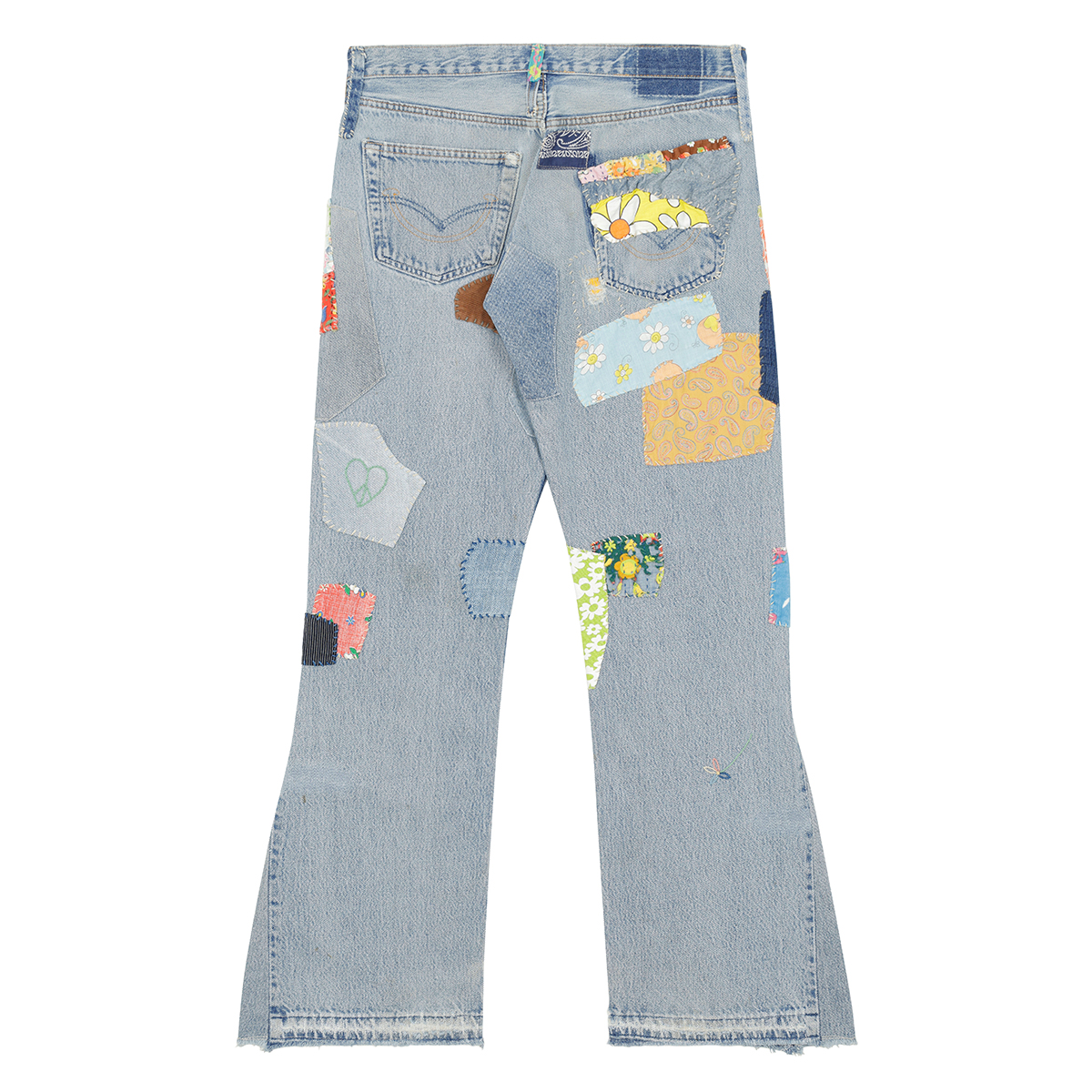 【早い者勝ち】READYMADE パッチワーク ブーツカットデニム　再構築 早い者勝ち】READYMADE パッチワーク ブーツカットデニム 再構築