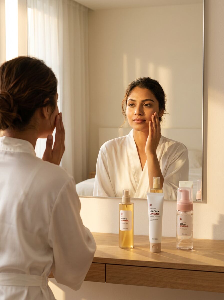 Morning skincare routine