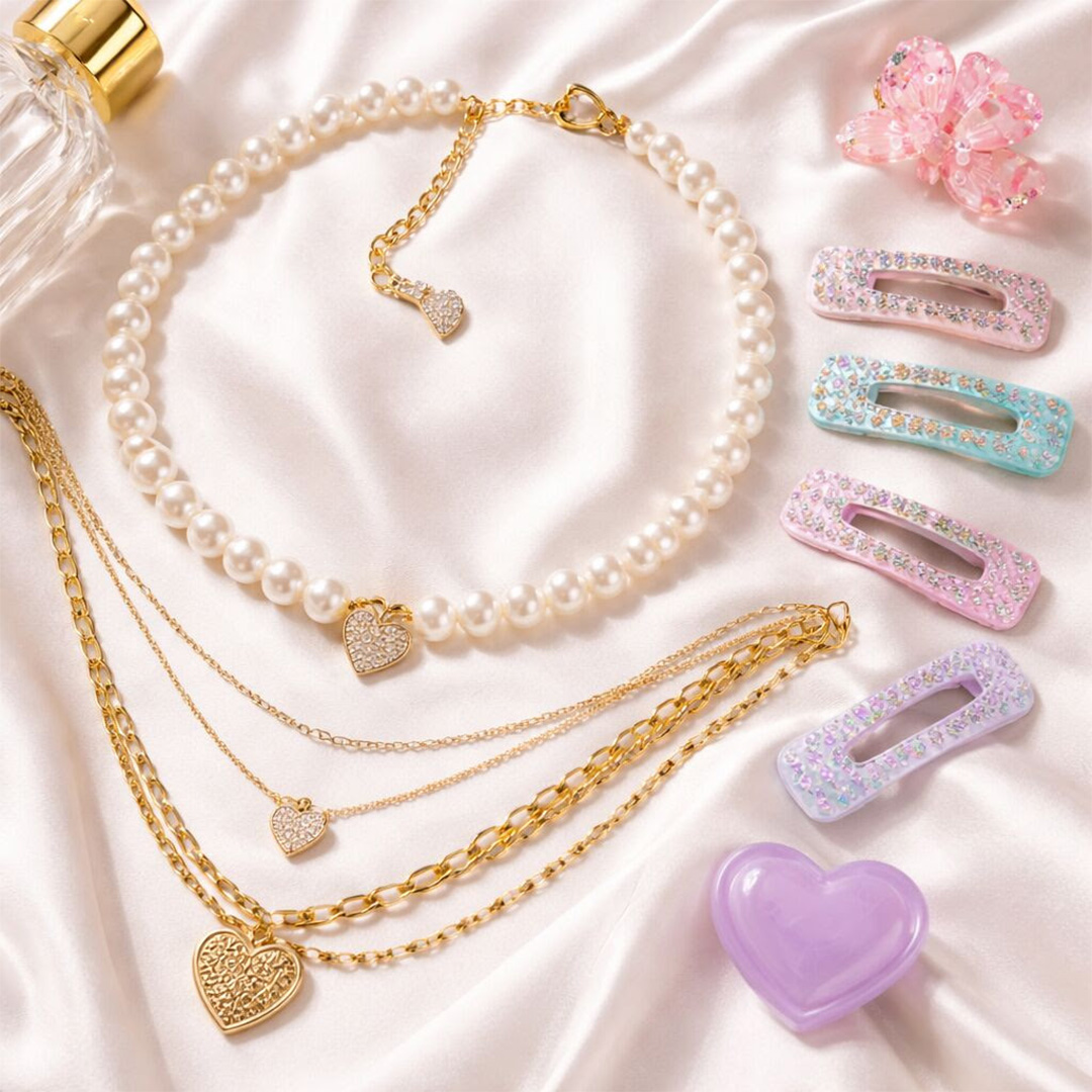 Accessories pearl choker Y2K clips