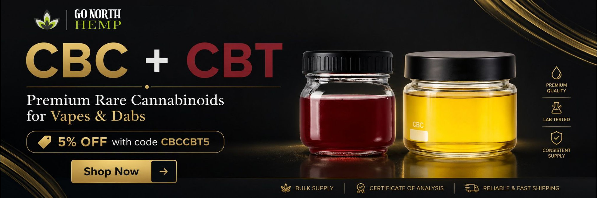 CBC and CBT Premium Distillates - Go North Hemp