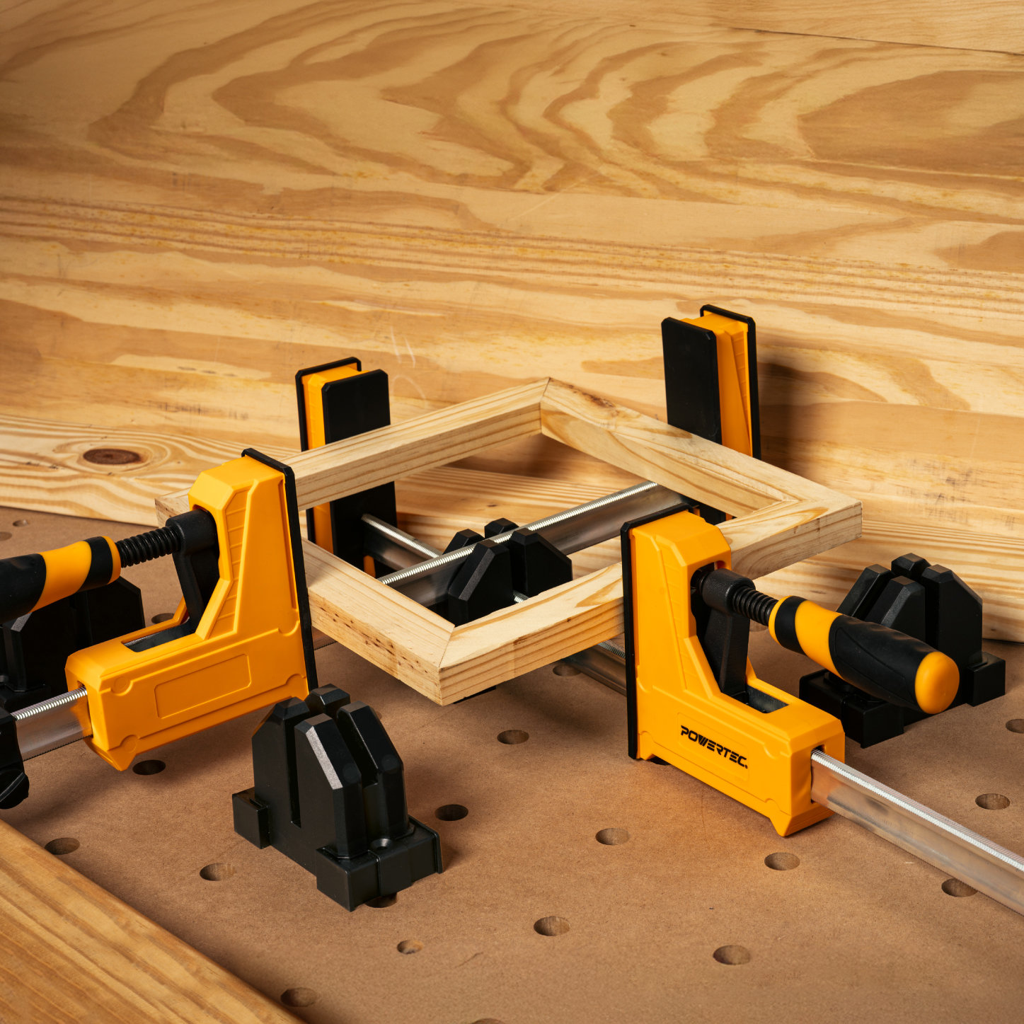 POWERTEC parallel jaw clamps for cabinet and furniture glue-ups