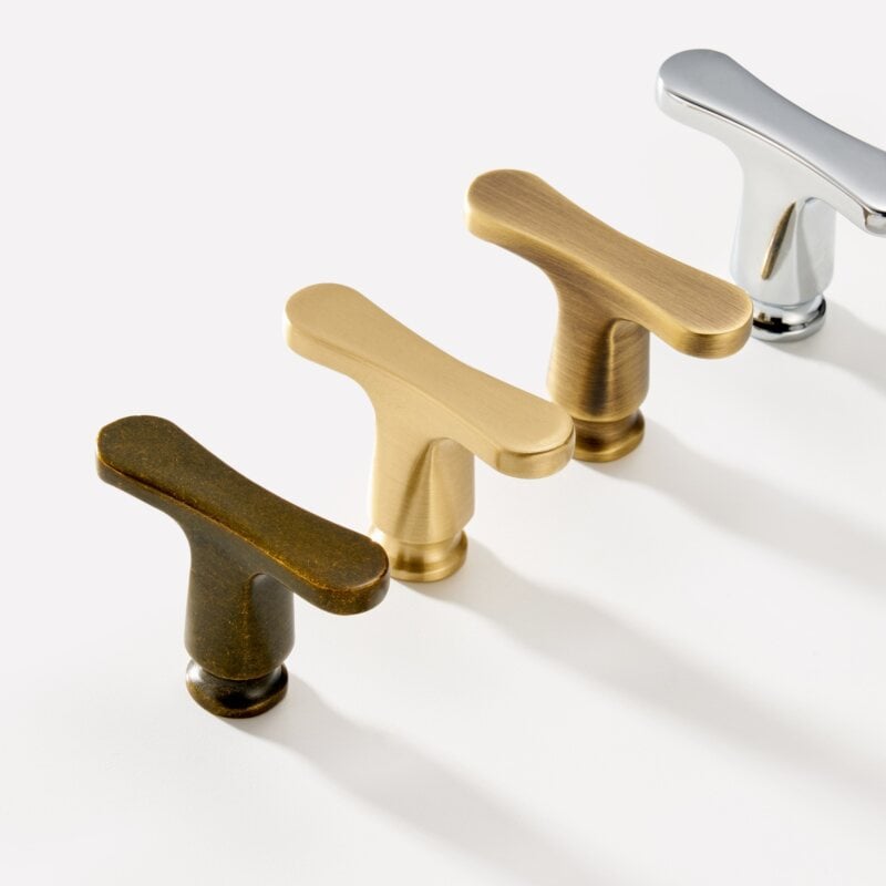 ANSA Solid Brass T-Bar in four finishes