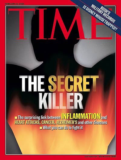 TIME-Titelblatt vom 23. Februar 2004 über Entzündungen: The Secret Killer