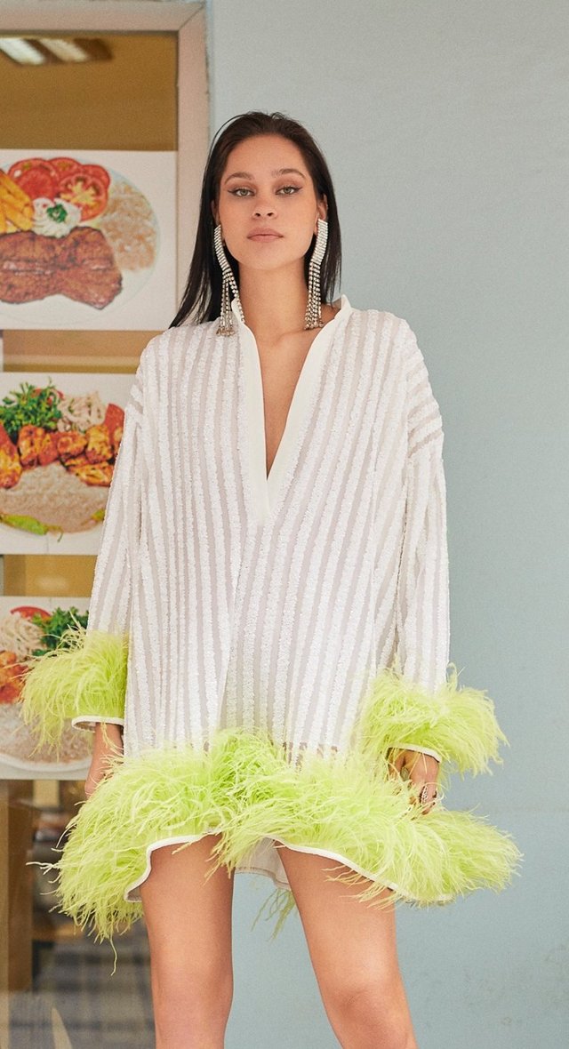 The Isela worn as a dress