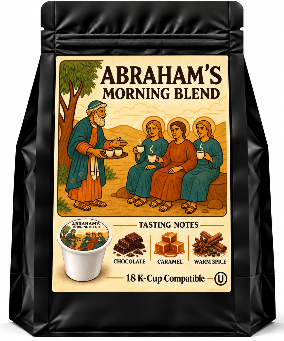 Abraham’s Morning Blend 18-count K-Cup compatible coffee bag